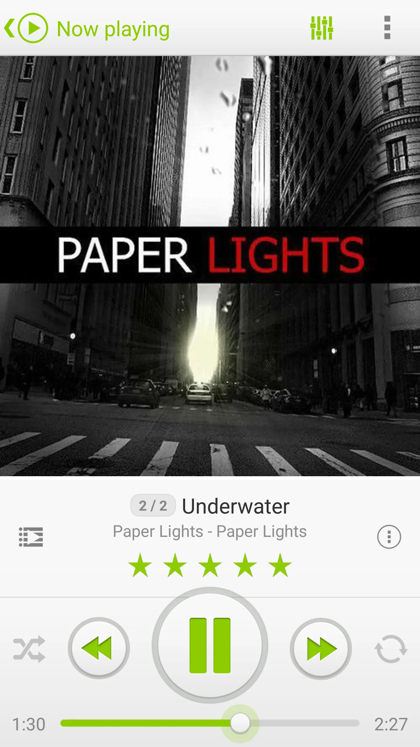 PlayerPro Cloudy Green Skin | Indus Appstore | Screenshot