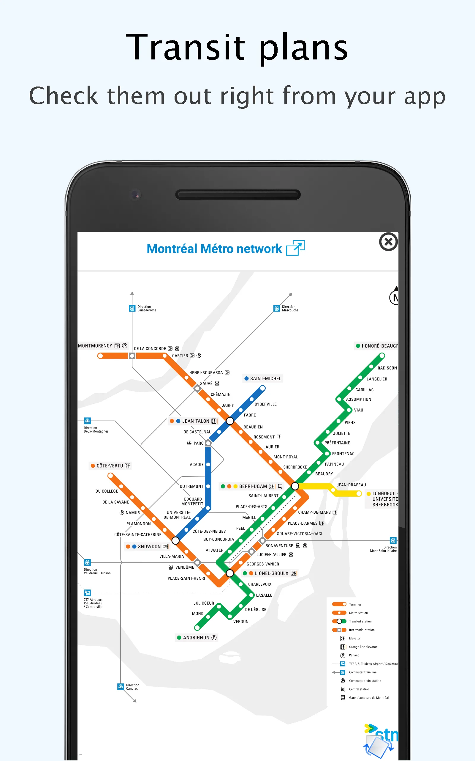 Montreal STM departures & maps | Indus Appstore | Screenshot