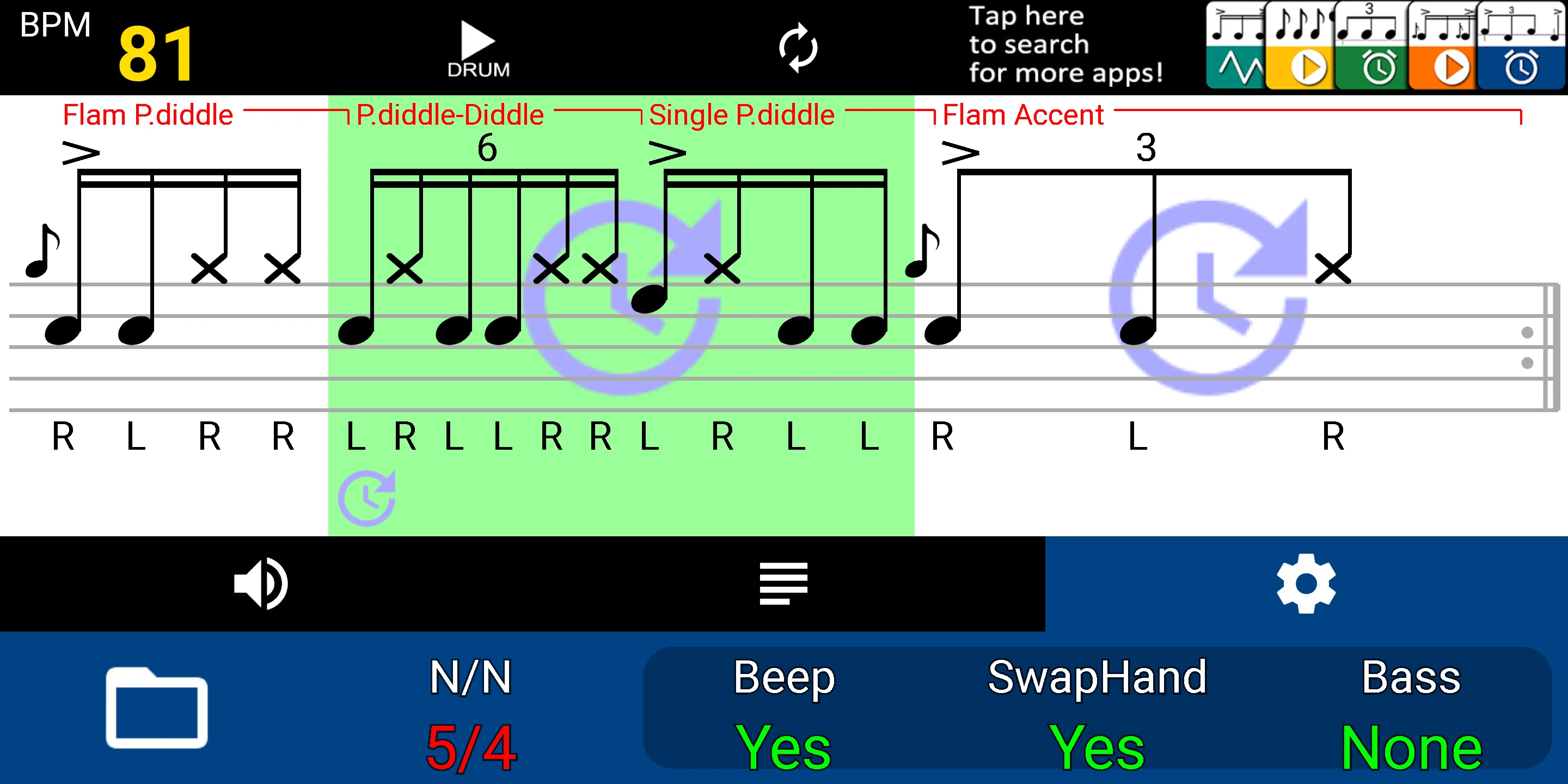 Drum Rudiment Player | Indus Appstore | Screenshot