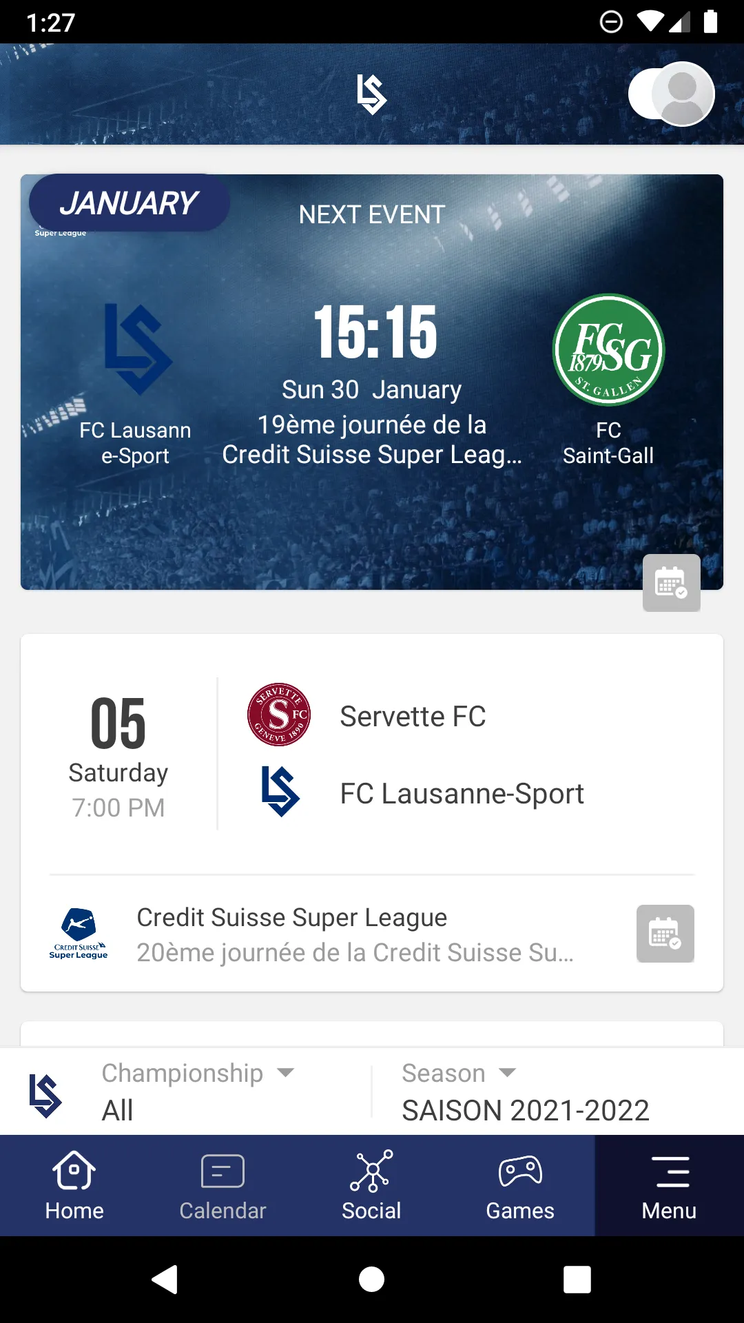 FC Lausanne-Sport | Indus Appstore | Screenshot