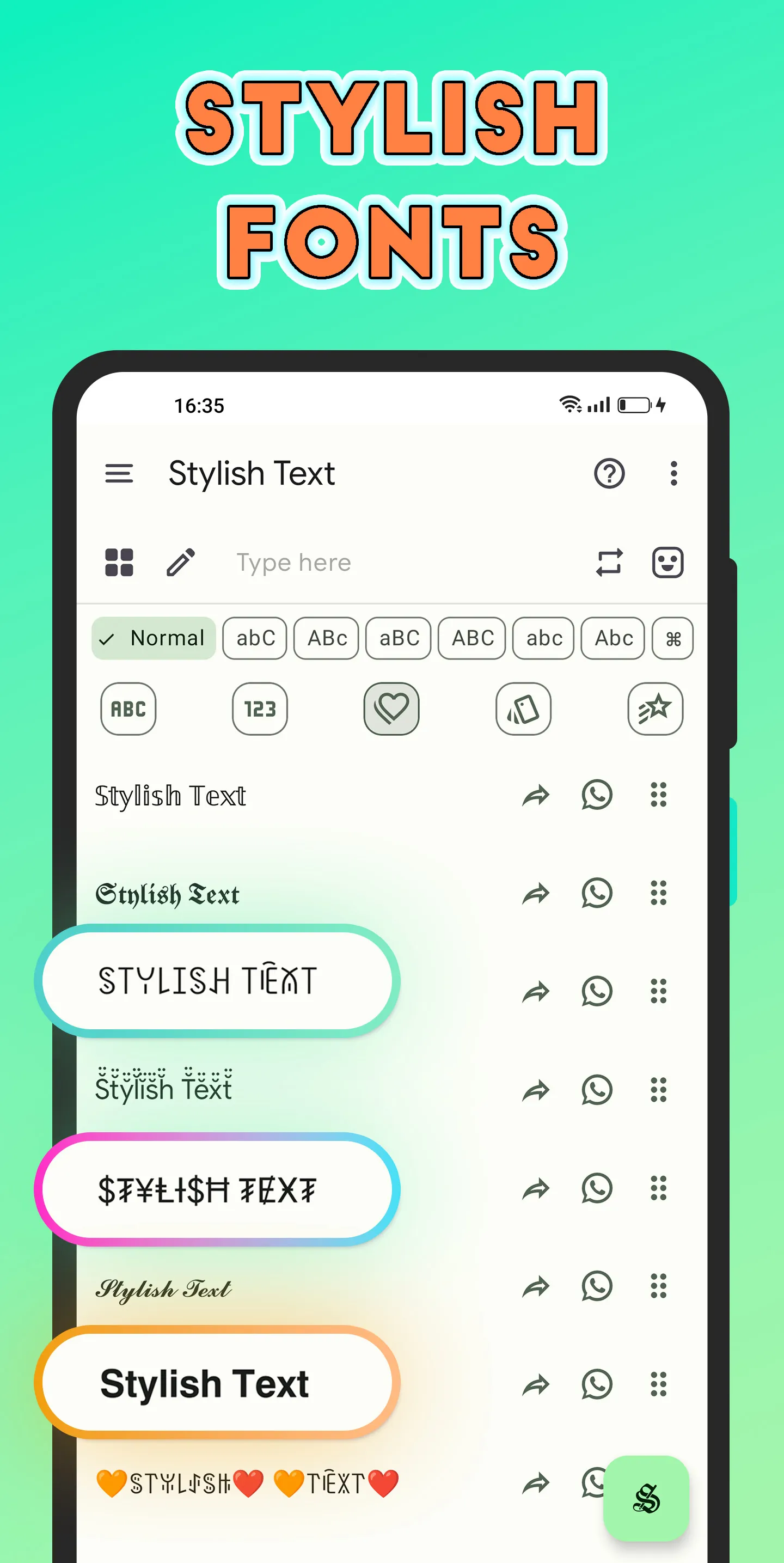 Stylish Text - Fonts Keyboard | Indus Appstore | Screenshot