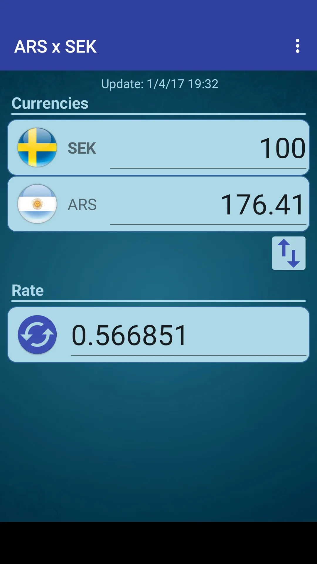 Argentine Peso x Swedish Krona | Indus Appstore | Screenshot