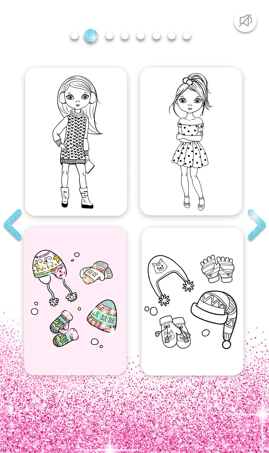 Girls Color Book with Glitter | Indus Appstore | Screenshot