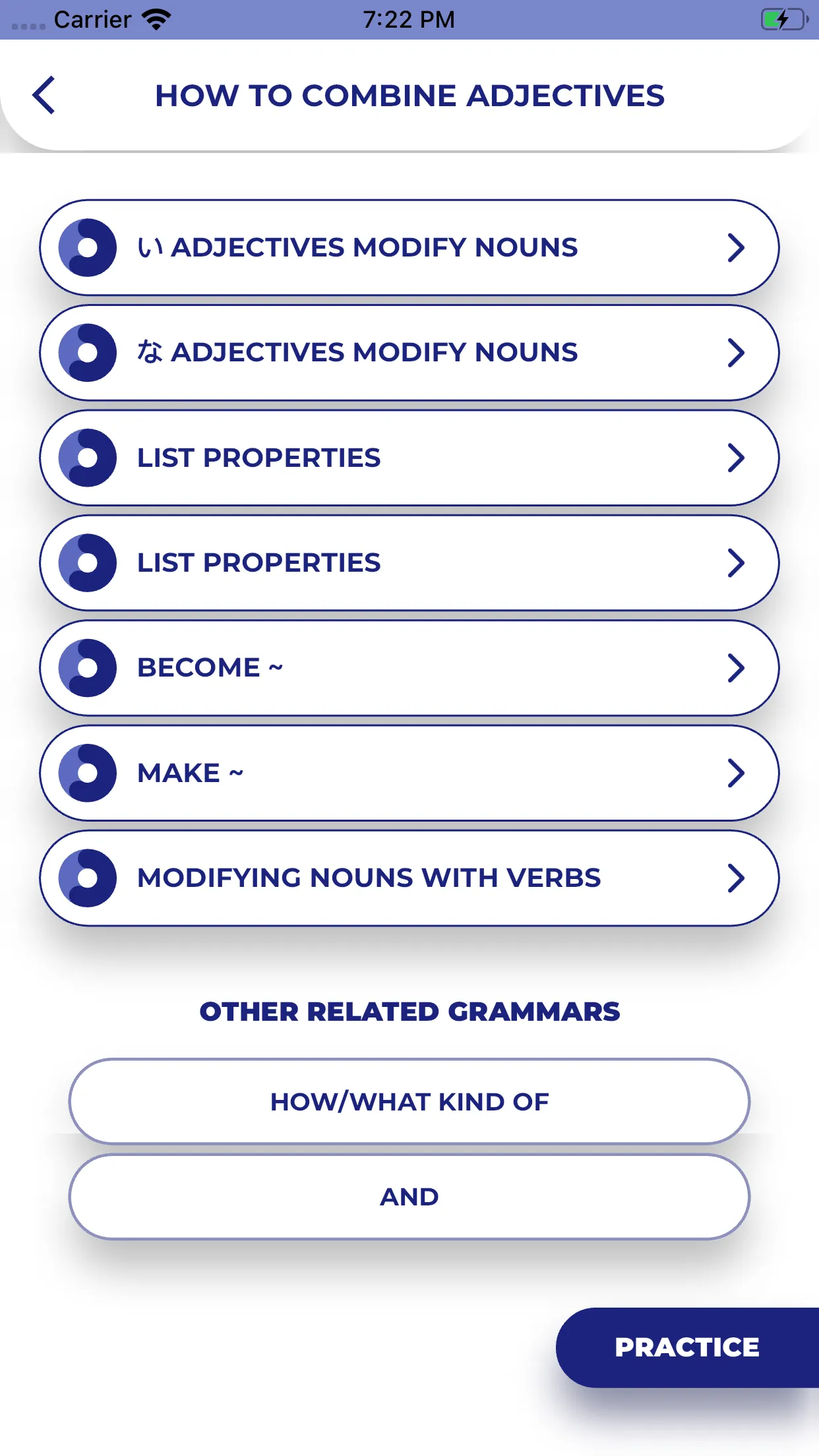 Japanese Grammar | Indus Appstore | Screenshot