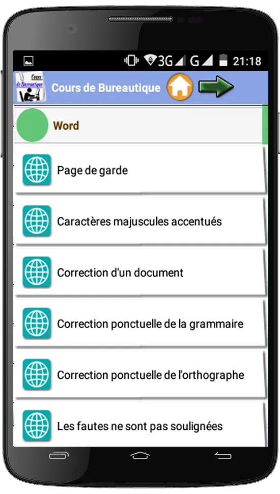 Cours de bureautique | Indus Appstore | Screenshot