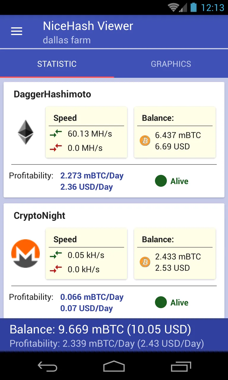 NiceHash Viewer | Indus Appstore | Screenshot