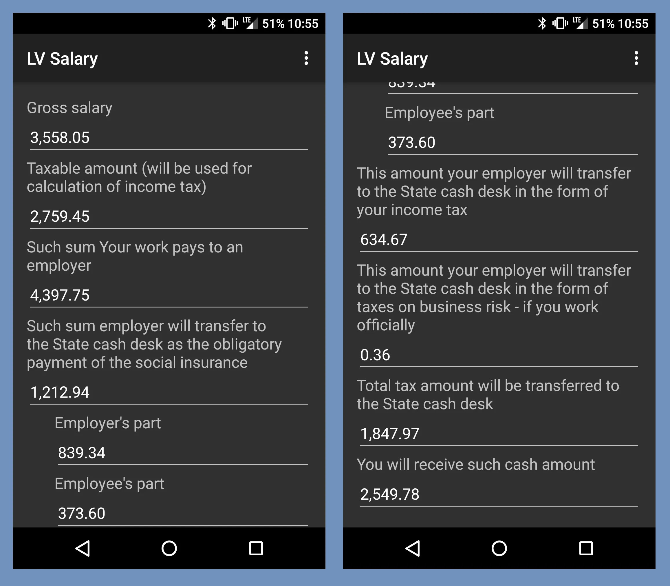 LV Salary tax calculator | Indus Appstore | Screenshot