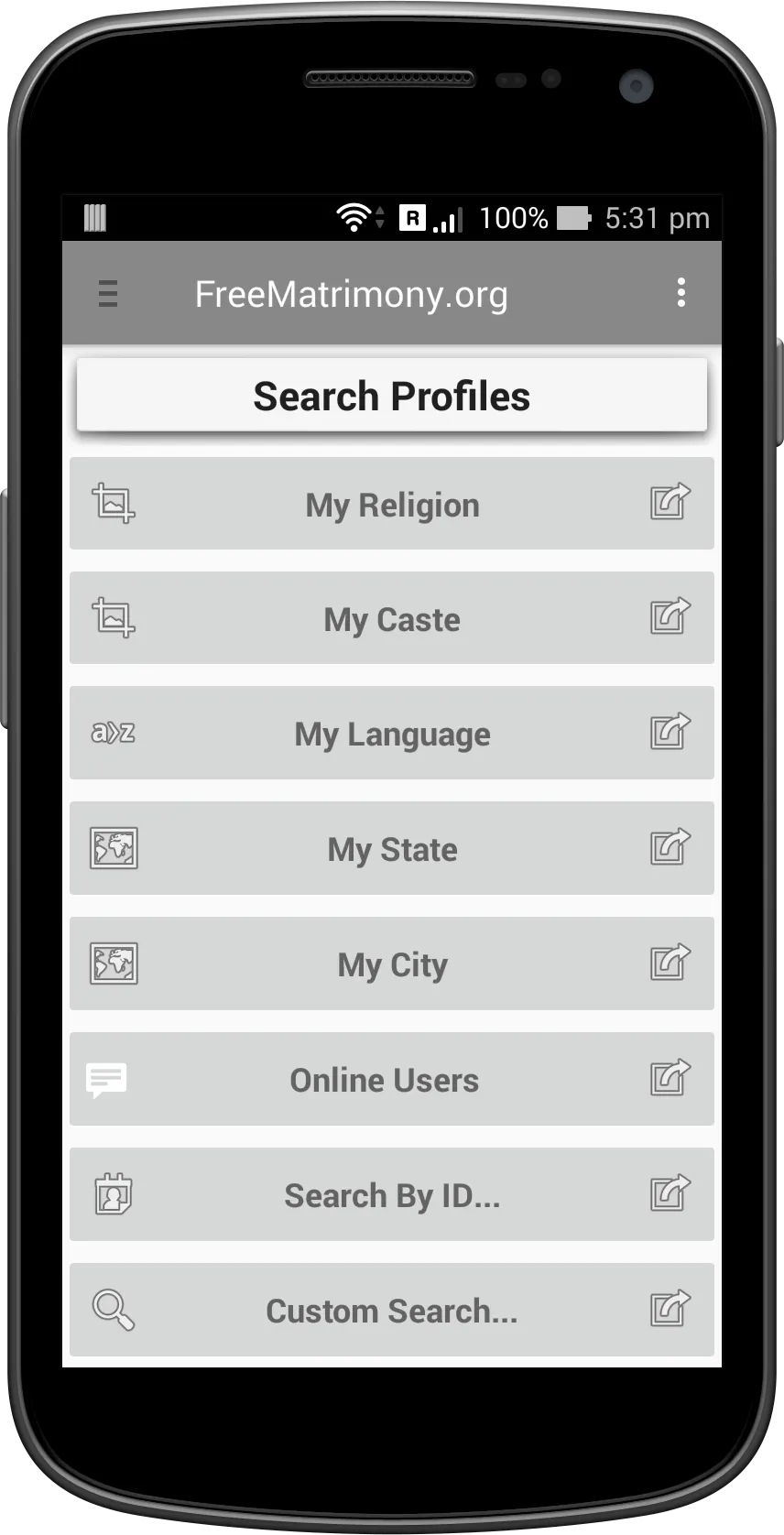 FreeMatrimony.org | Indus Appstore | Screenshot