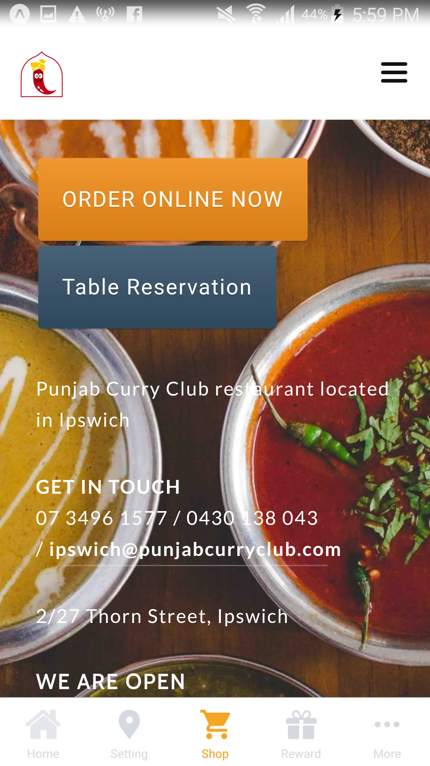 Punjab Curry Club | Indus Appstore | Screenshot