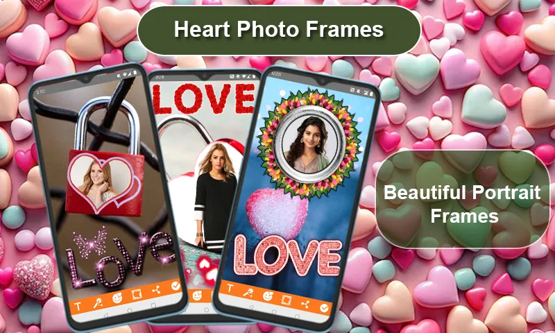 Romantic Heart Photo Frames | Indus Appstore | Screenshot