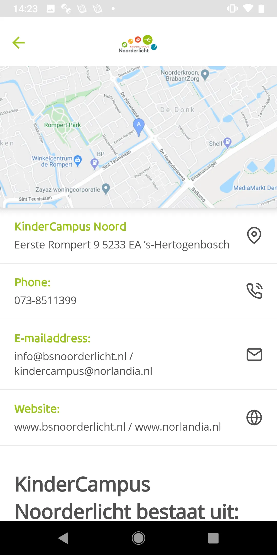 KinderCampus Noorderlicht | Indus Appstore | Screenshot