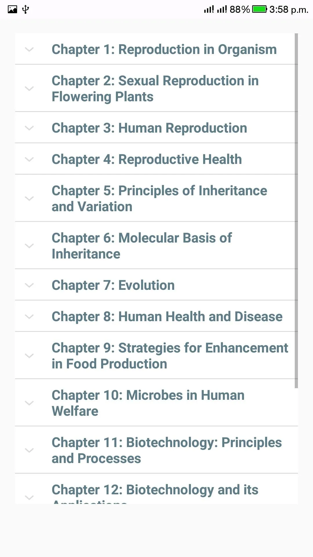 Class 12 Biology NCERT Solns | Indus Appstore | Screenshot