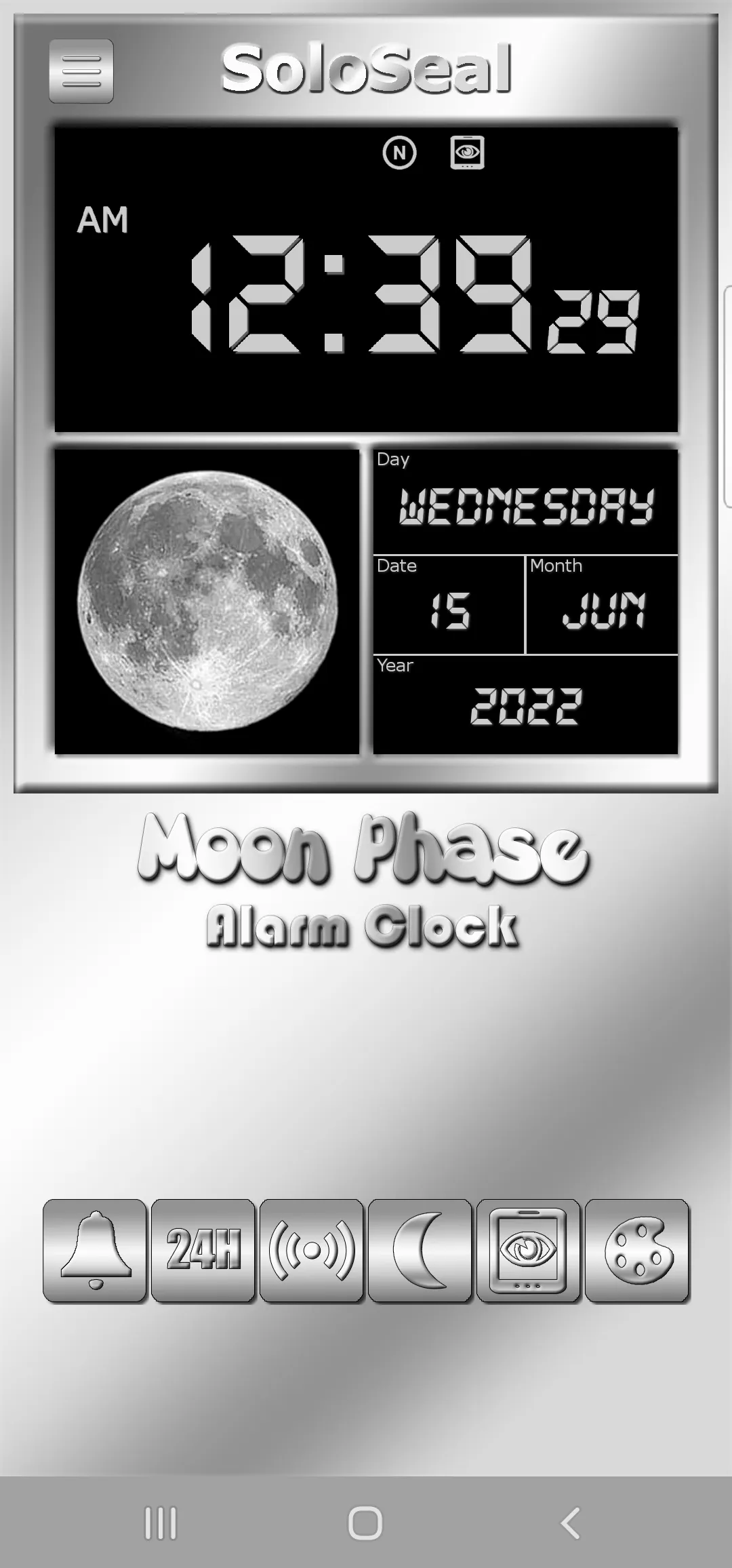 Moon Phase Alarm Clock | Indus Appstore | Screenshot