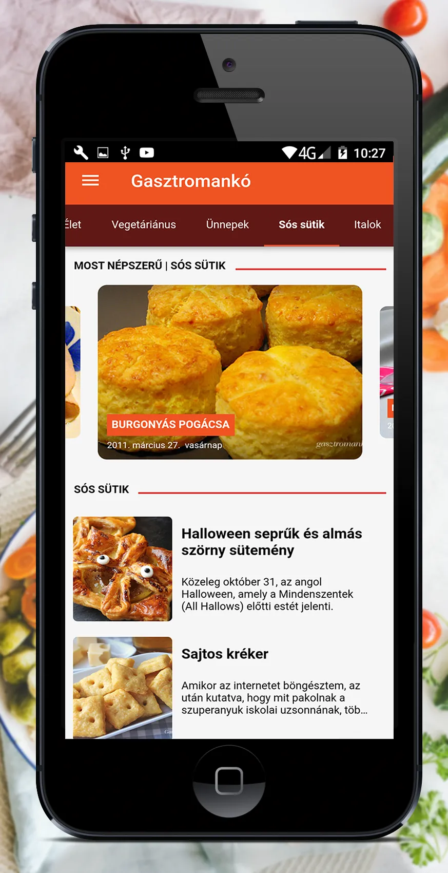 Gasztromankó mobil receptek | Indus Appstore | Screenshot