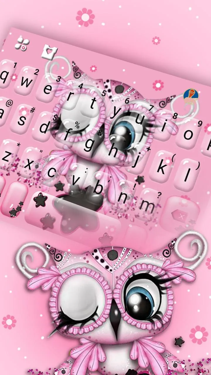 Pretty Pinky Owl Keyboard Them | Indus Appstore | Screenshot