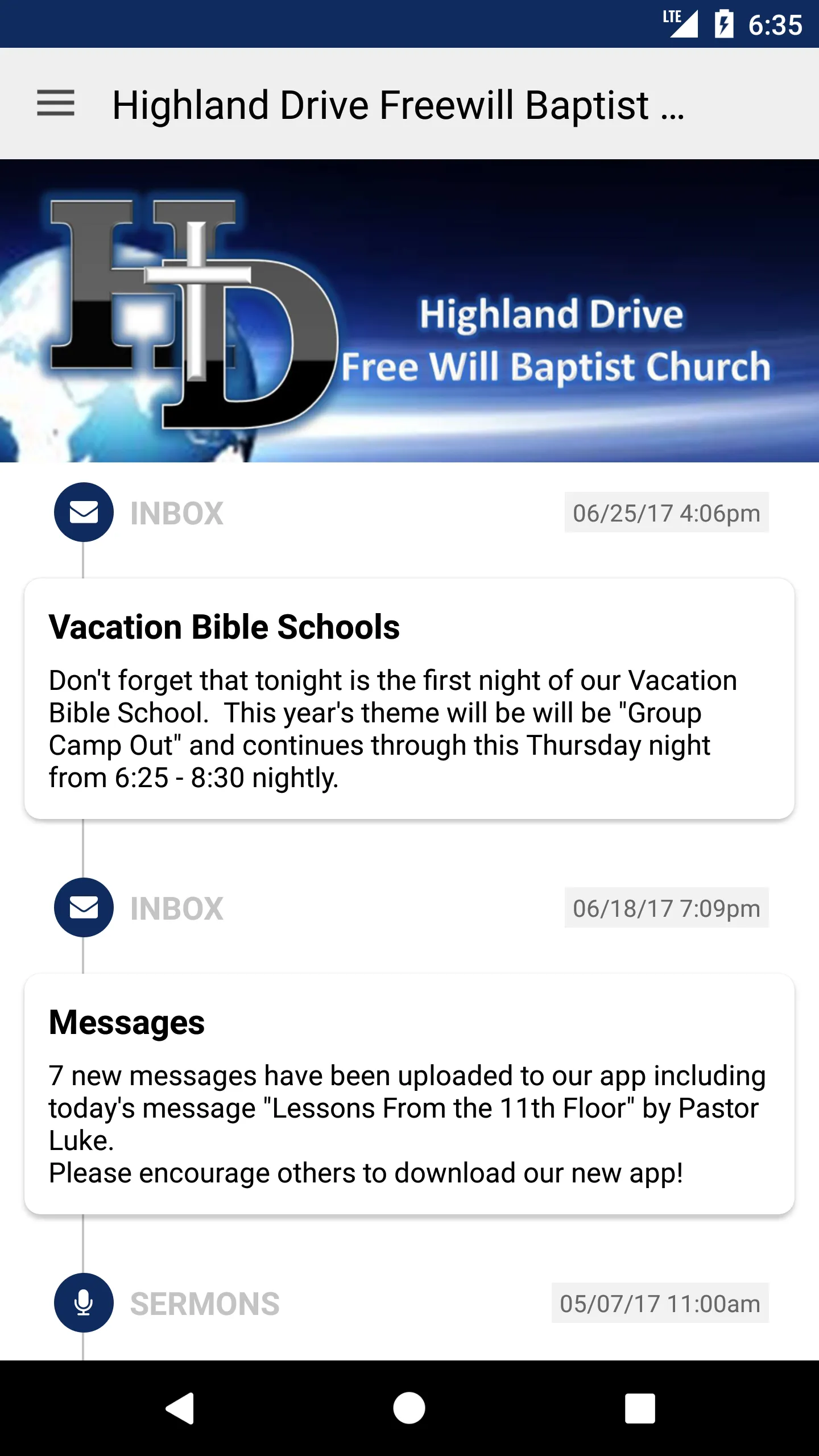 Highland Drive FWB Church | Indus Appstore | Screenshot