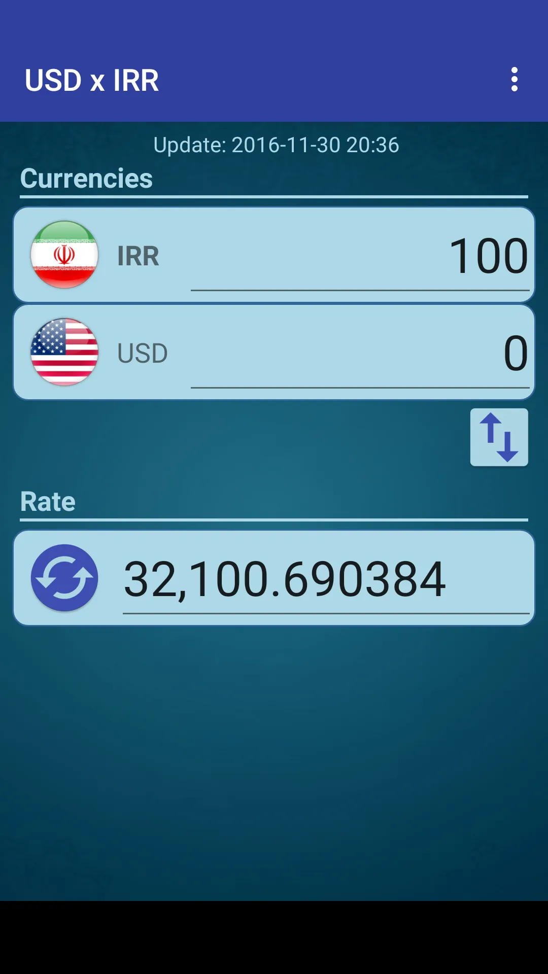 US Dollar to Iranian Rial | Indus Appstore | Screenshot