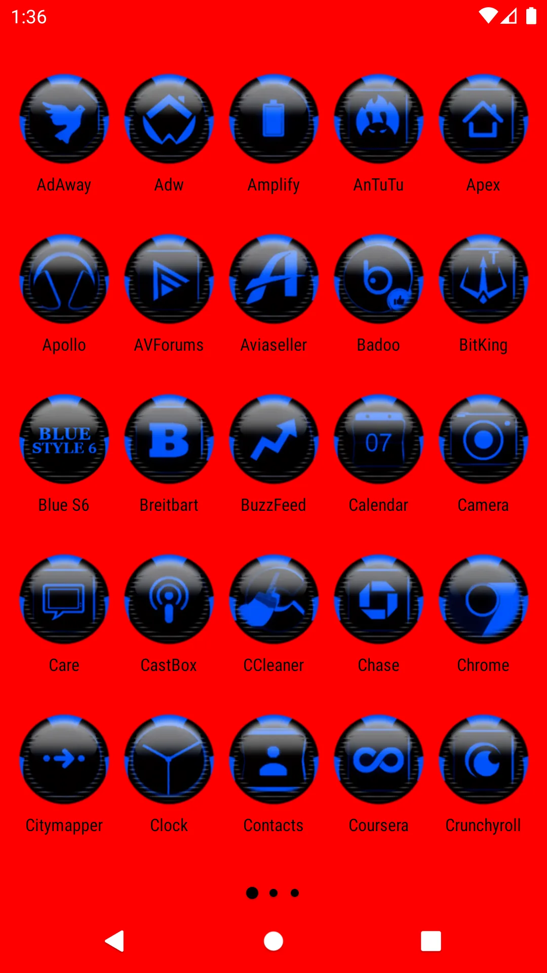 Blue Icon Pack Style 6 | Indus Appstore | Screenshot