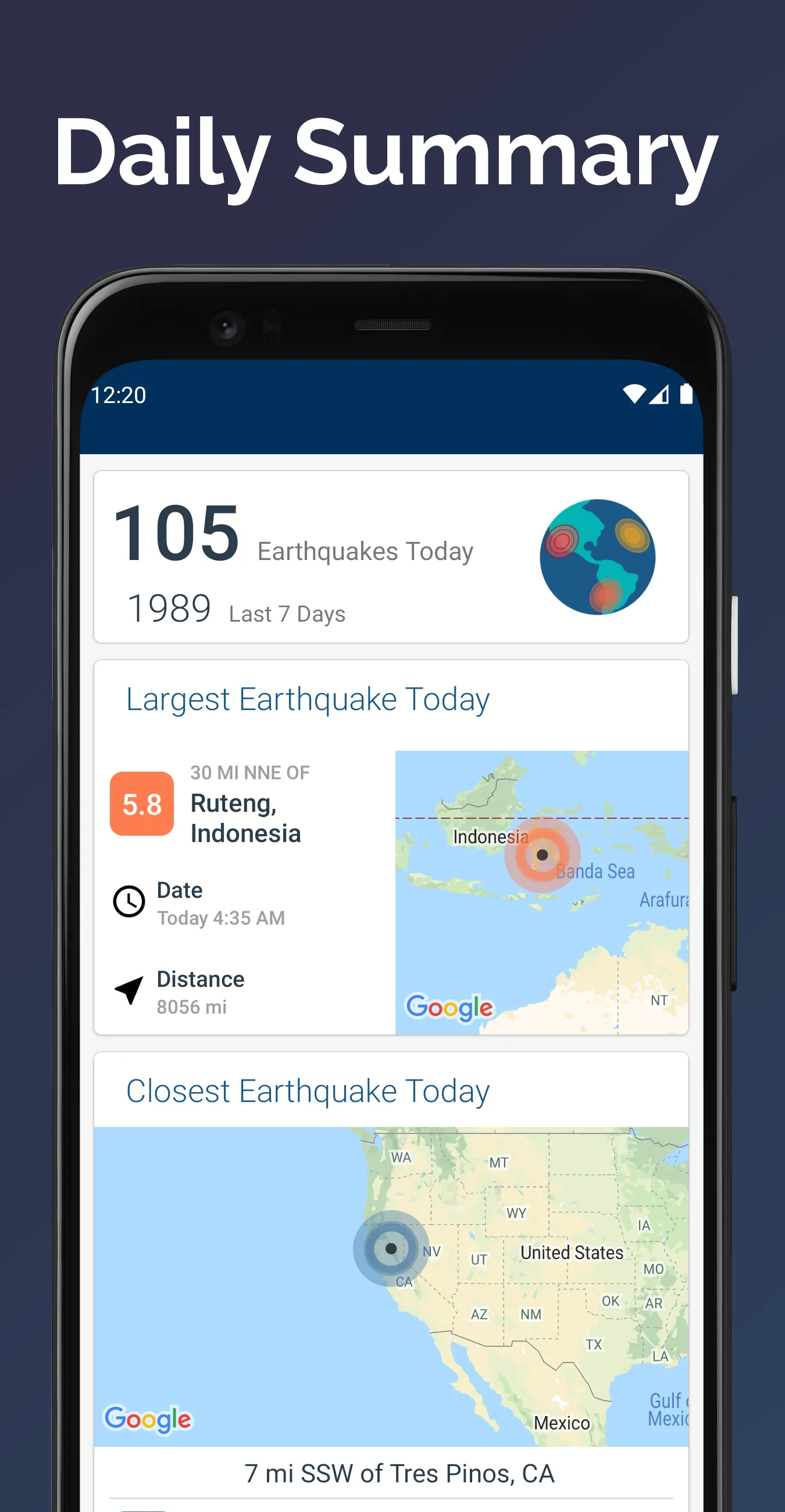 Earthquakes Today | Indus Appstore | Screenshot