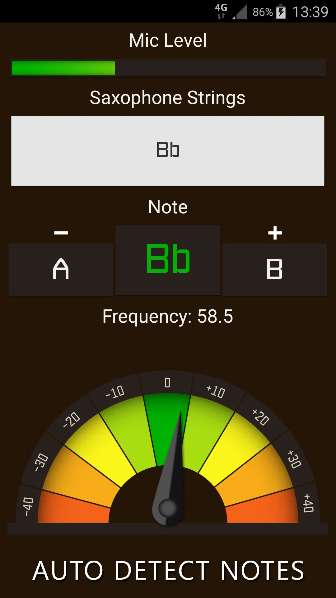 Saxophone Tuner | Indus Appstore | Screenshot