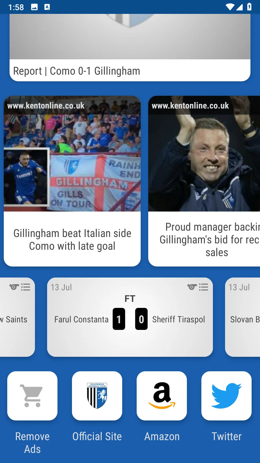 Gillingham FC Fan App | Indus Appstore | Screenshot