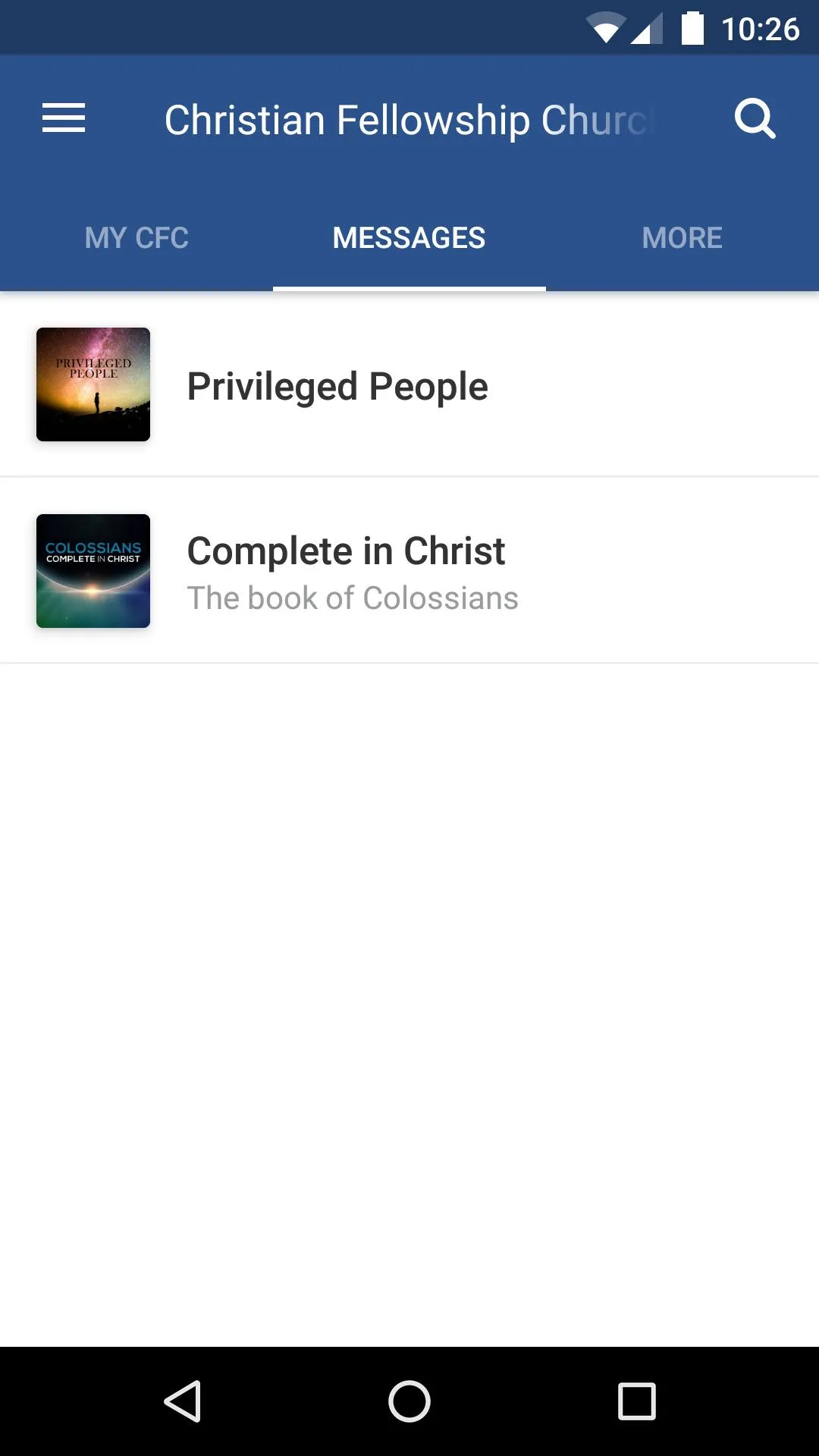 Christian Fellowship Church | Indus Appstore | Screenshot