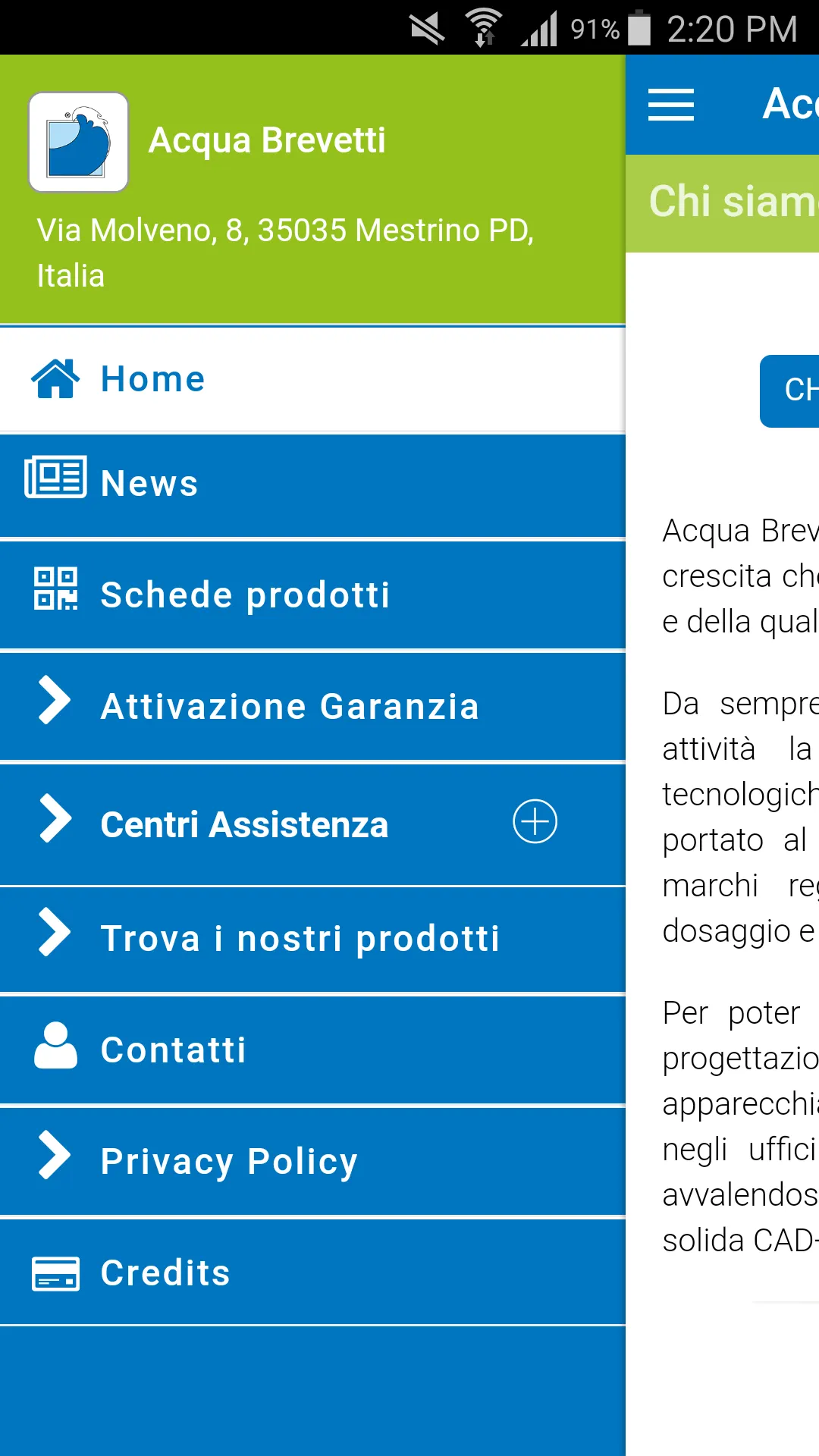 Acqua Brevetti | Indus Appstore | Screenshot