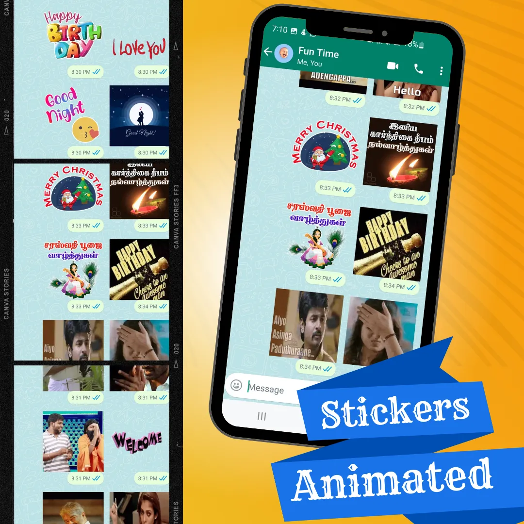 Animated Tamil  WAStickers | Indus Appstore | Screenshot