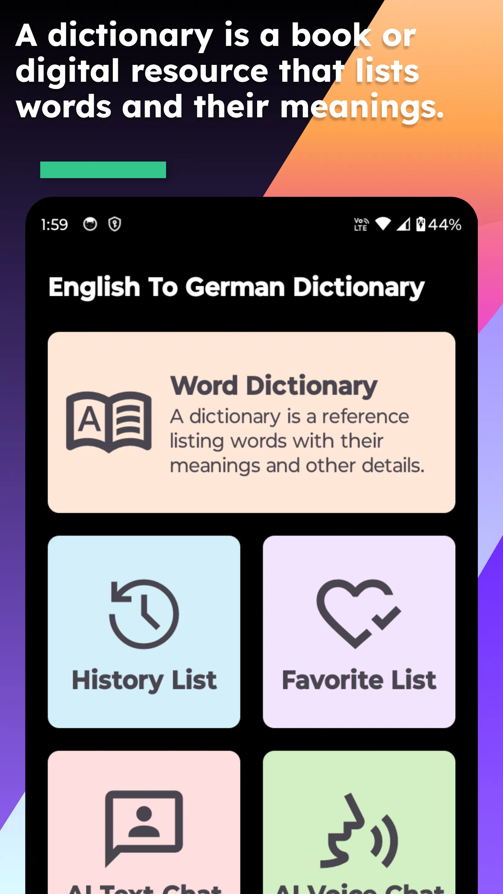 English To German Dictionary | Indus Appstore | Screenshot