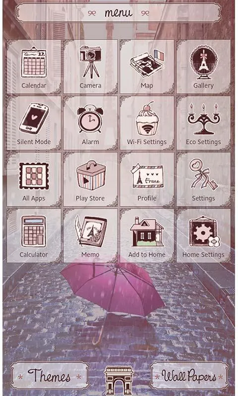 Theme Rain at the Eiffel Tower | Indus Appstore | Screenshot