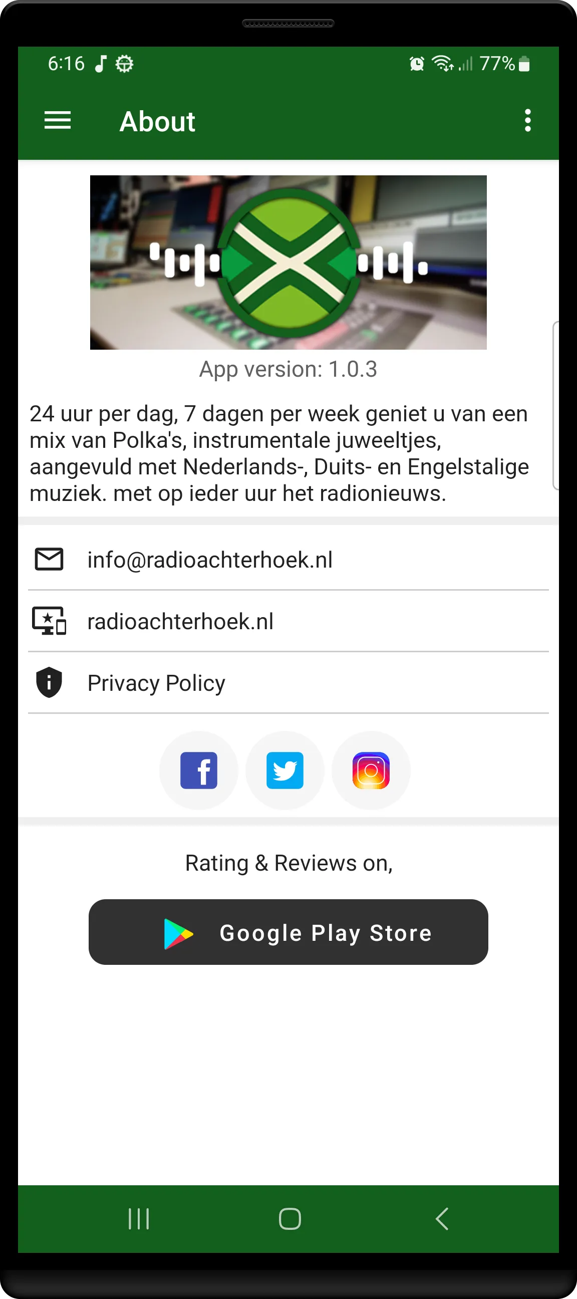 Radioachterhoek | Indus Appstore | Screenshot