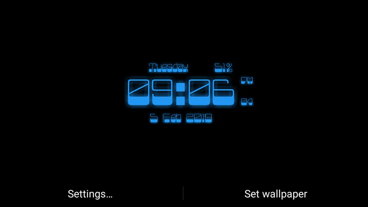 Blaz Digital Clock Lwp | Indus Appstore | Screenshot