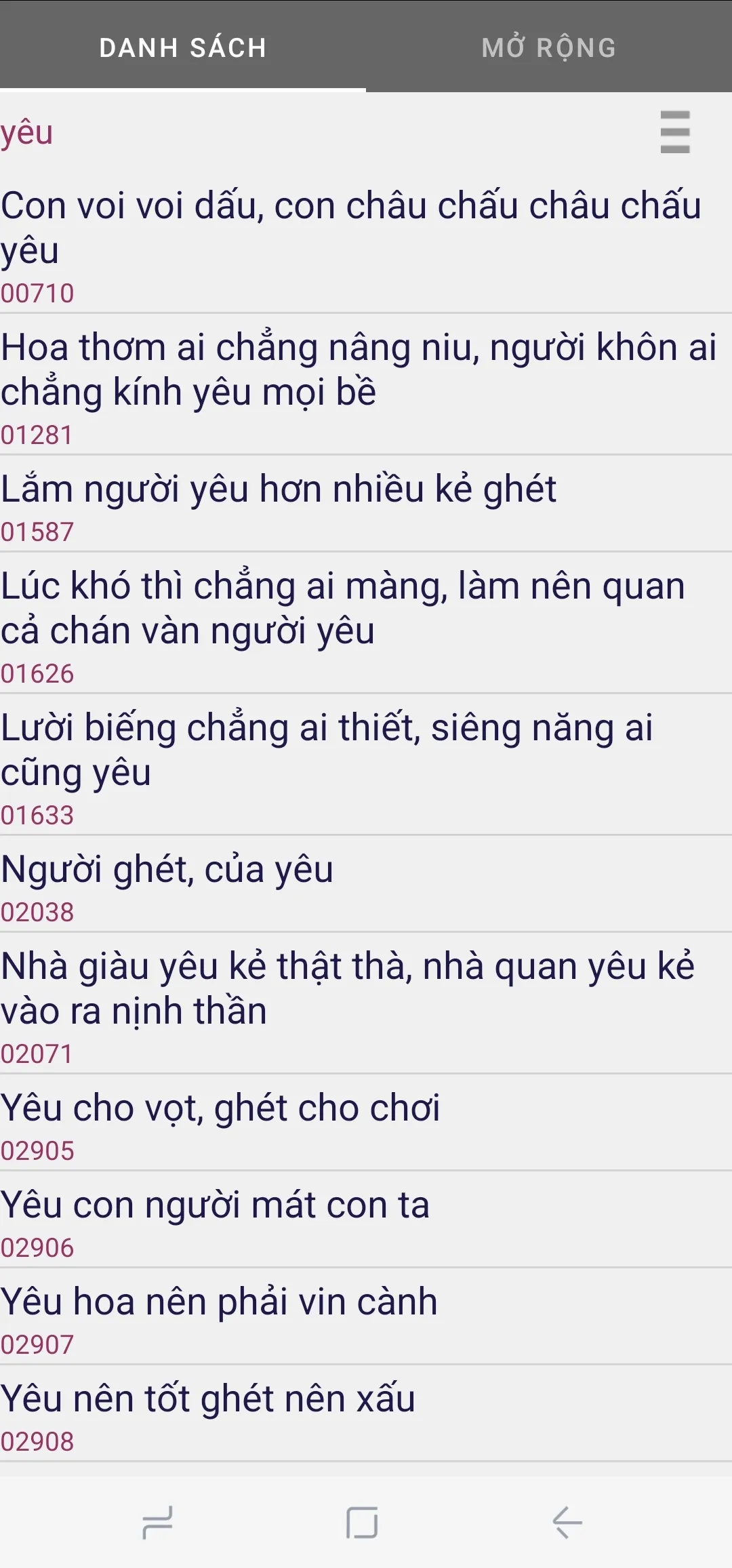 Vietnamese proverbs | Indus Appstore | Screenshot