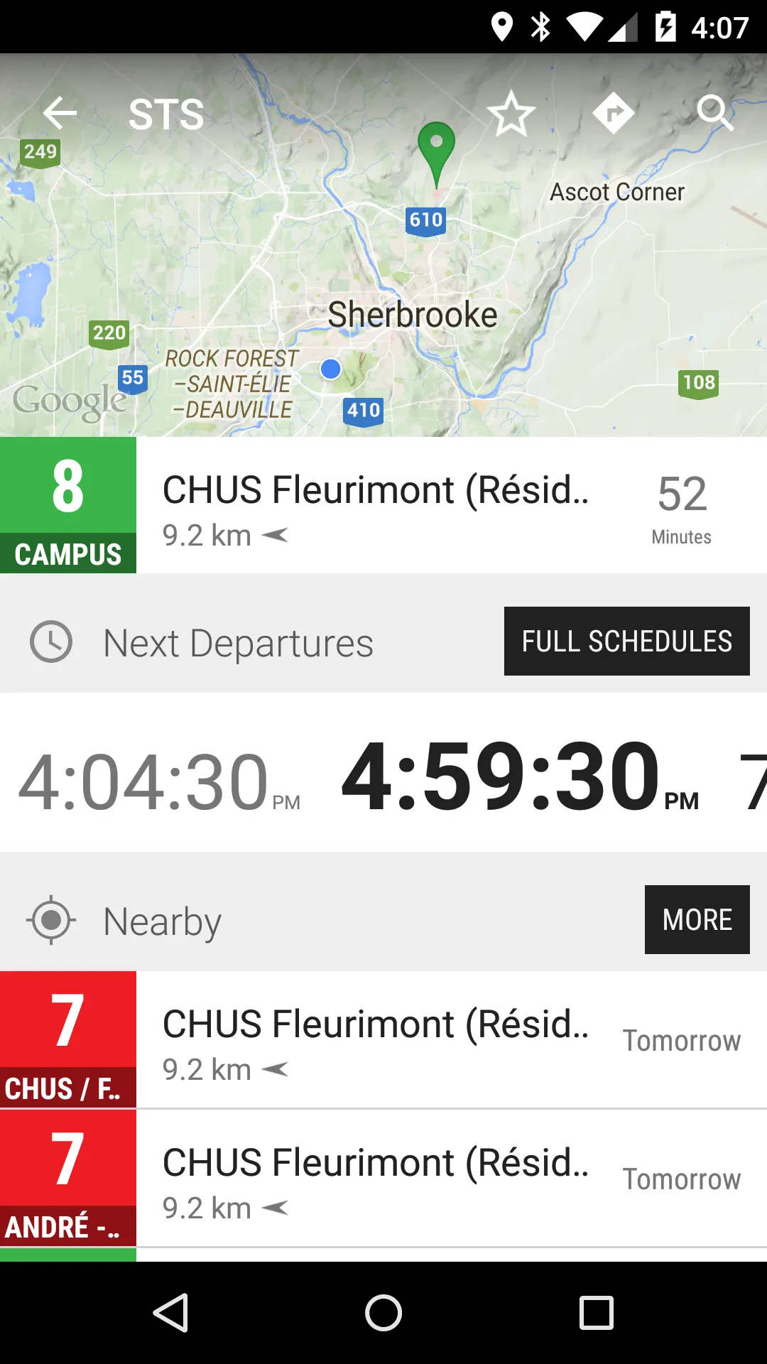 Sherbrooke STS Bus - MonTrans… | Indus Appstore | Screenshot