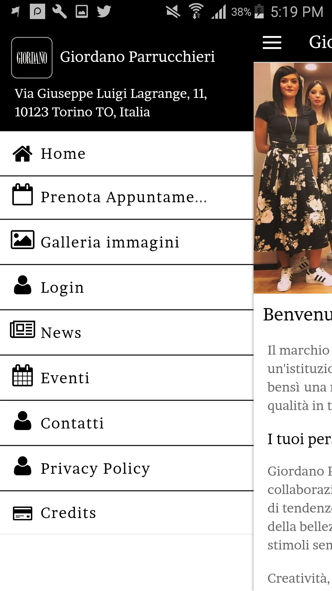 Giordano Parrucchieri | Indus Appstore | Screenshot