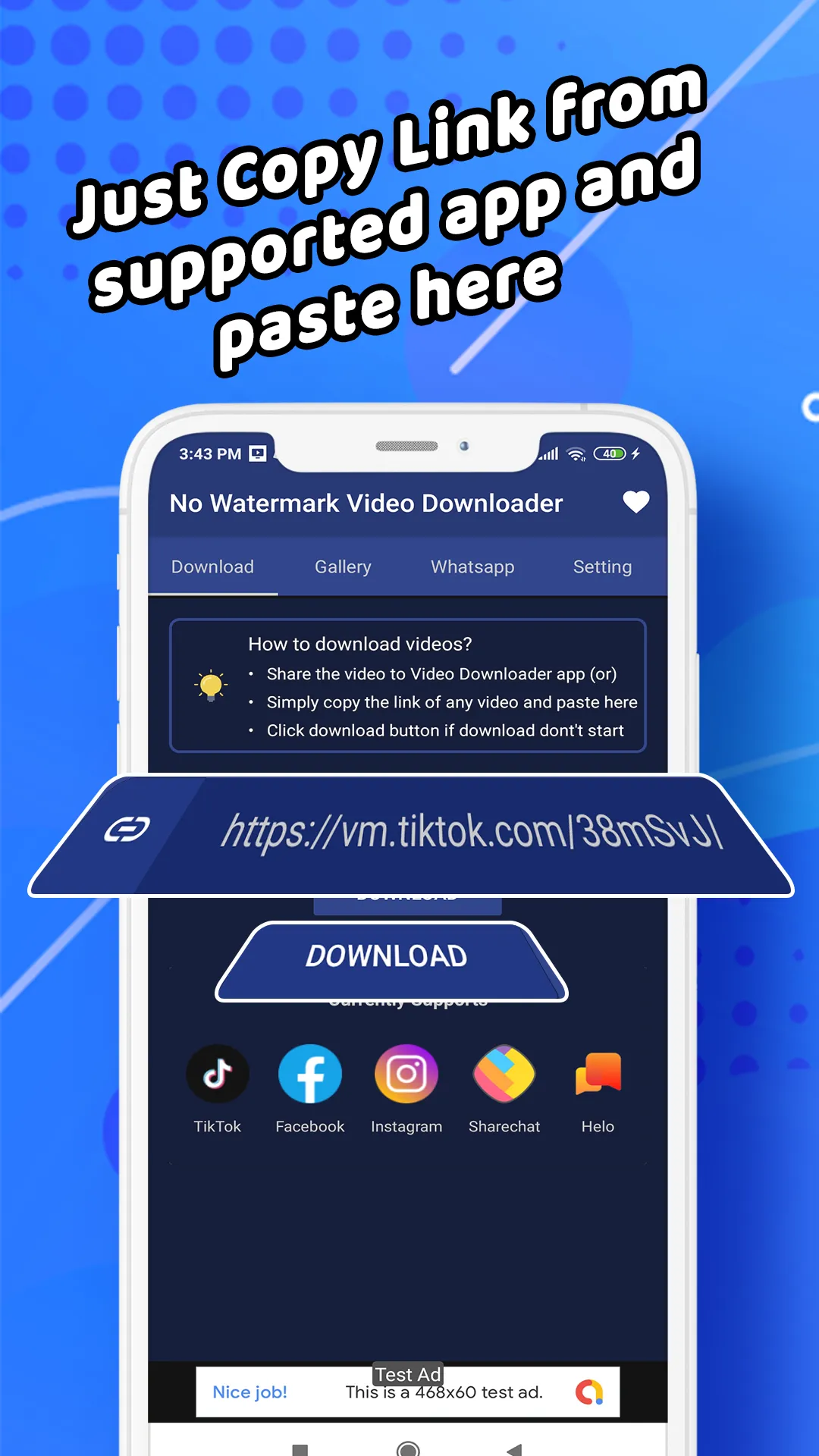 No Watermark Video Downloader | Indus Appstore | Screenshot