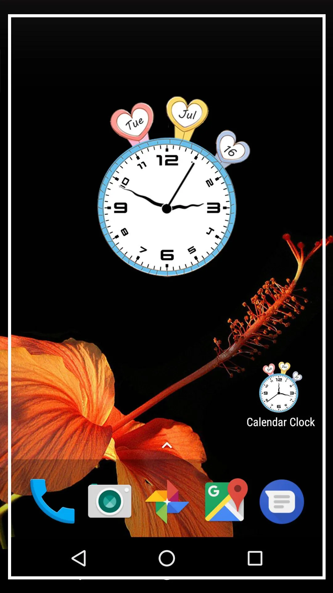 Calendar clock live wallpaper | Indus Appstore | Screenshot