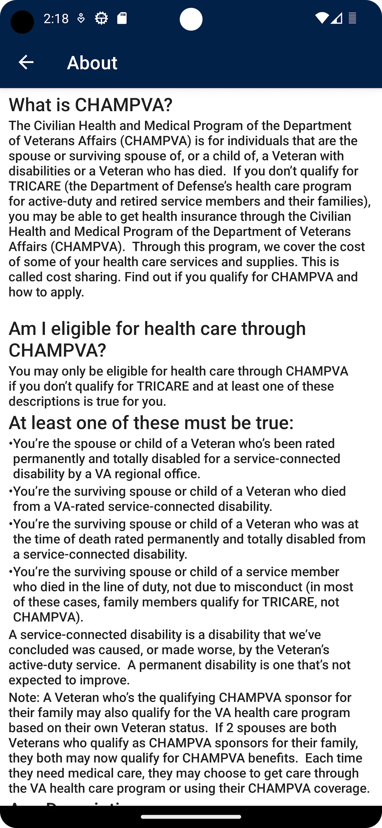 Family Medical - CHAMPVA | Indus Appstore | Screenshot