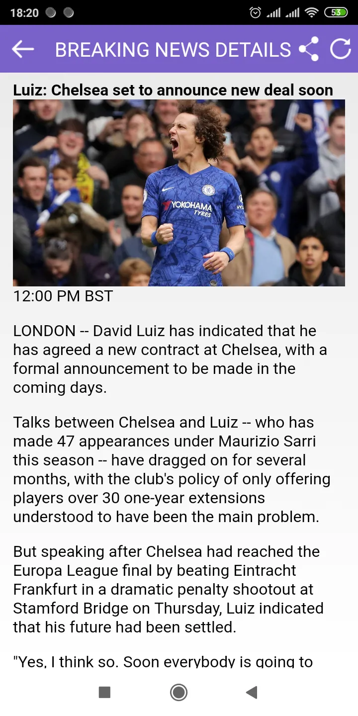 Breaking News for Chelsea | Indus Appstore | Screenshot