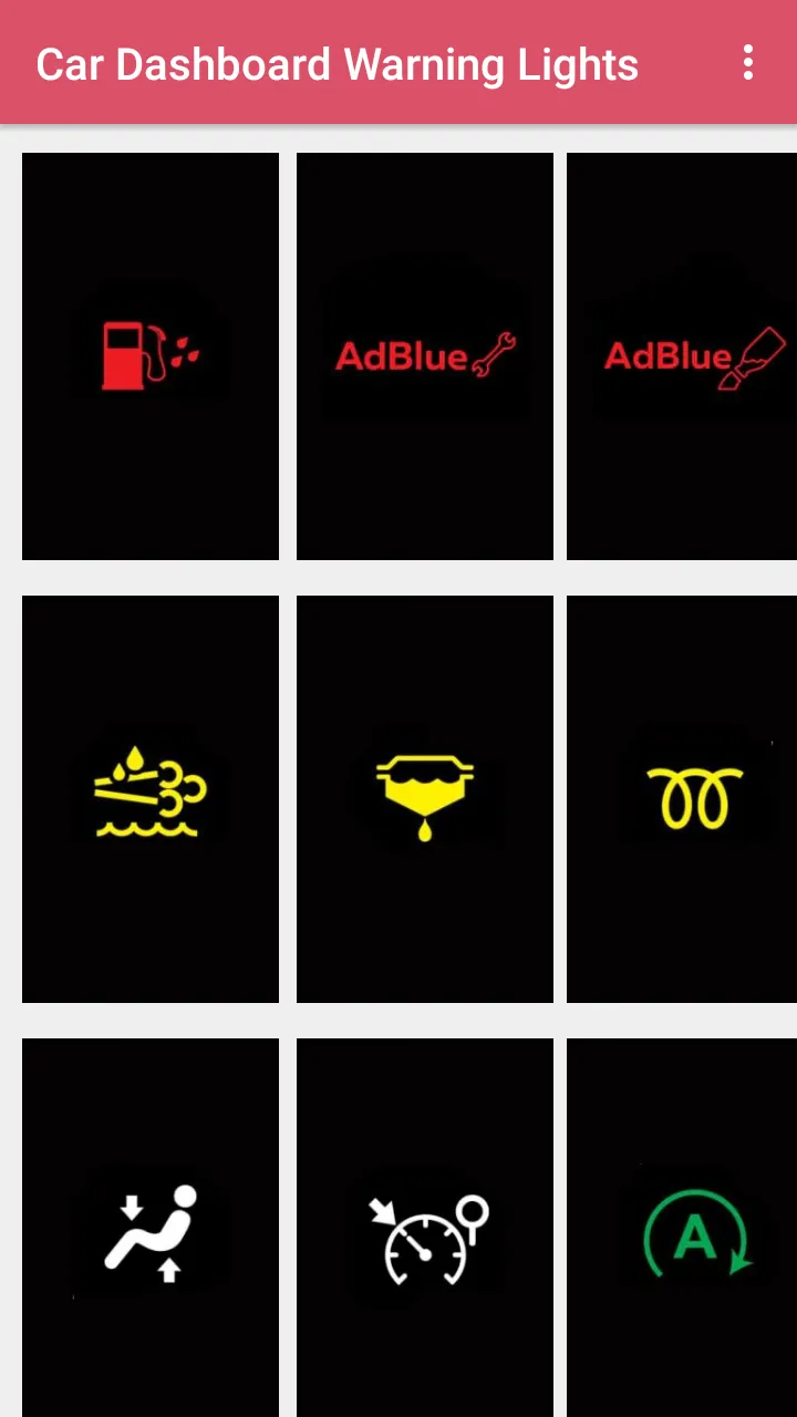 Car Dashboard Warning Lights | Indus Appstore | Screenshot