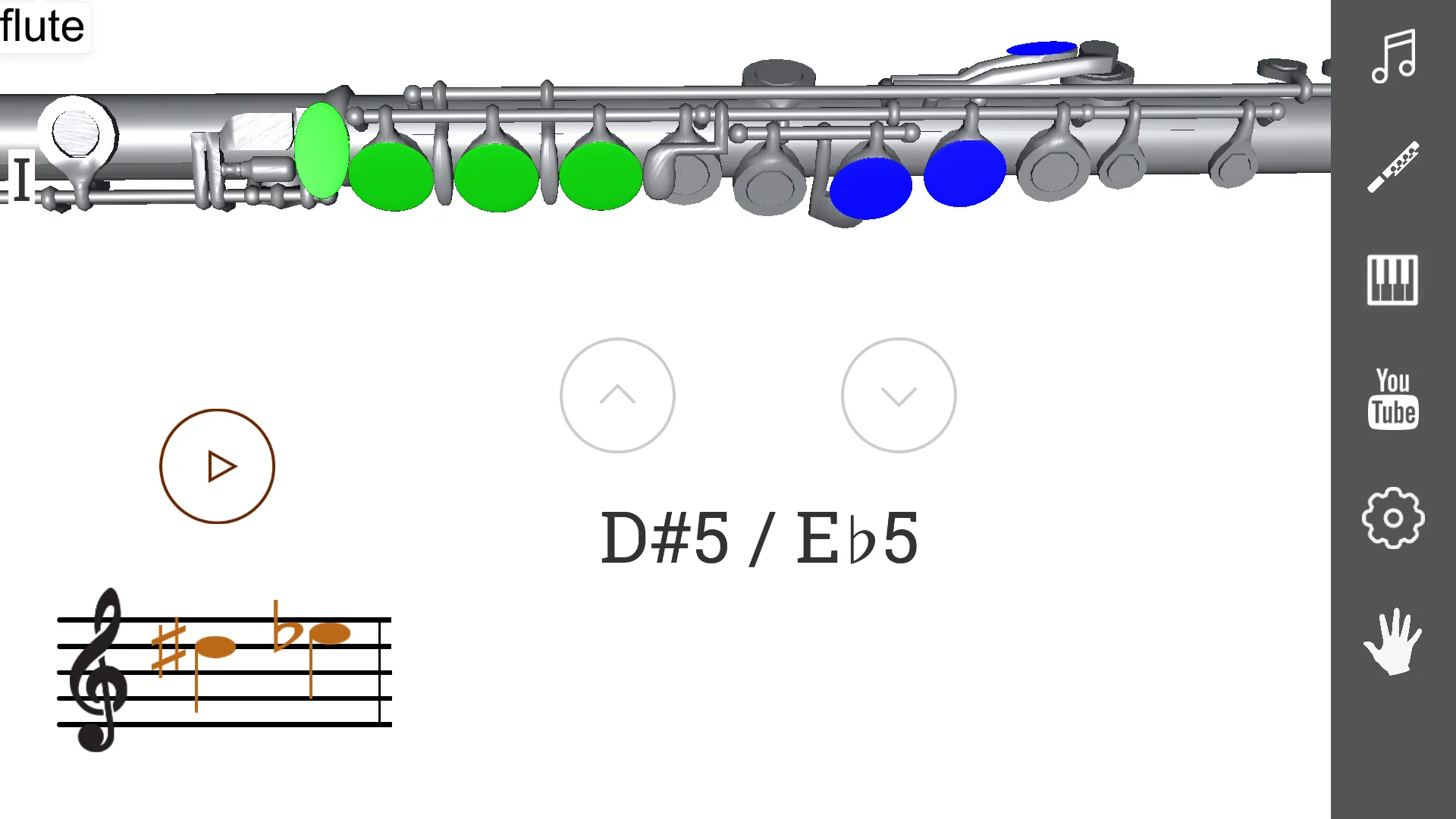 3D Flute Fingering Chart | Indus Appstore | Screenshot