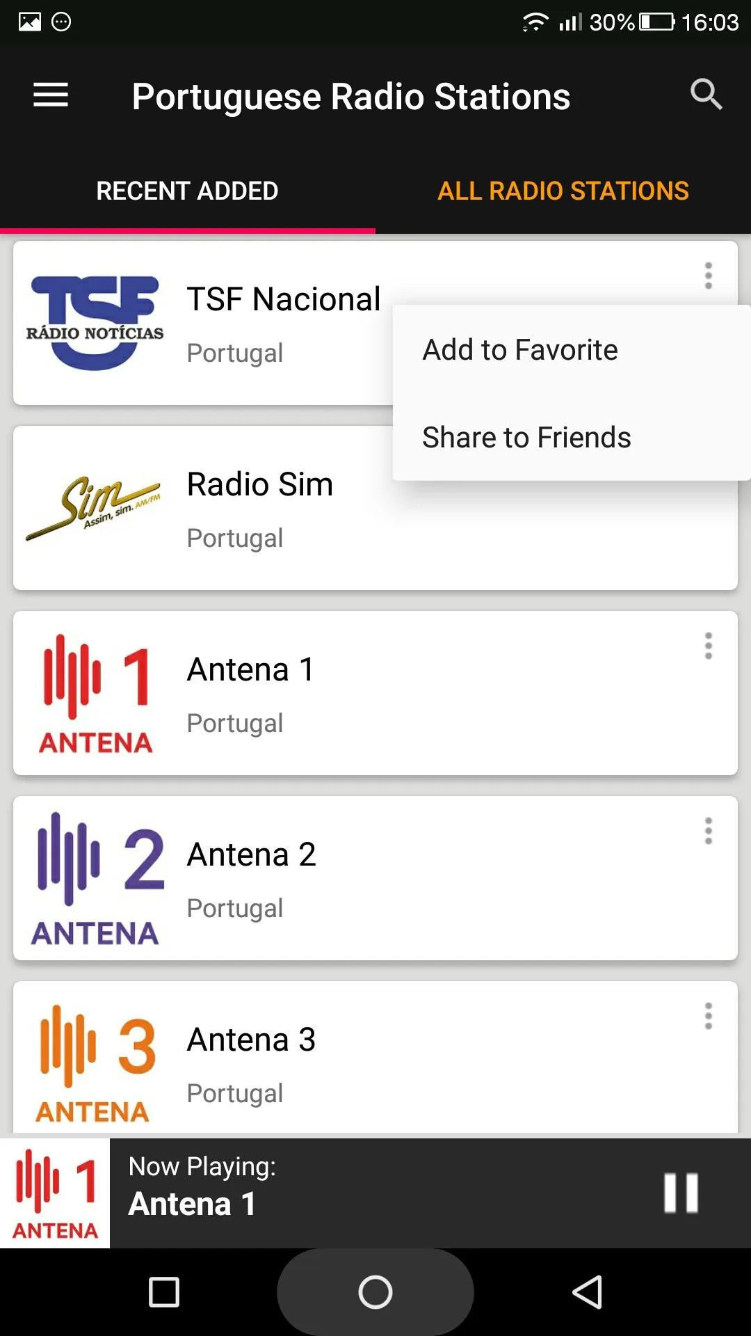 Portuguese Radio Stations | Indus Appstore | Screenshot