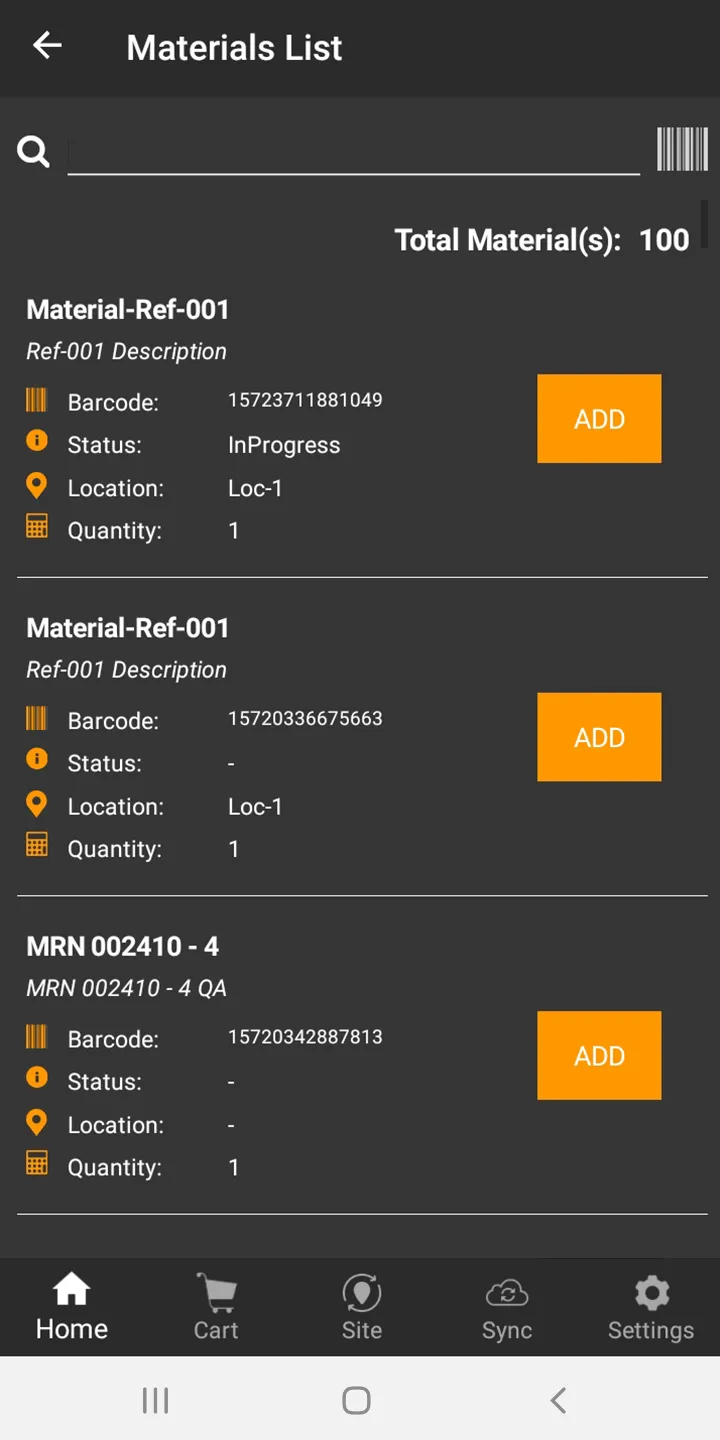 Materials Tracking | Indus Appstore | Screenshot