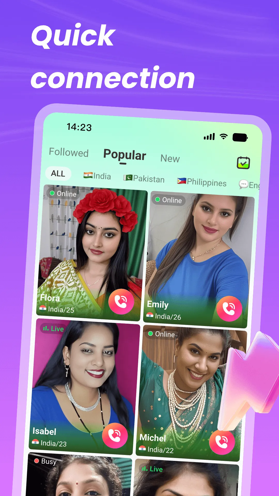 Blom lite : Video chat & Meet | Indus Appstore | Screenshot
