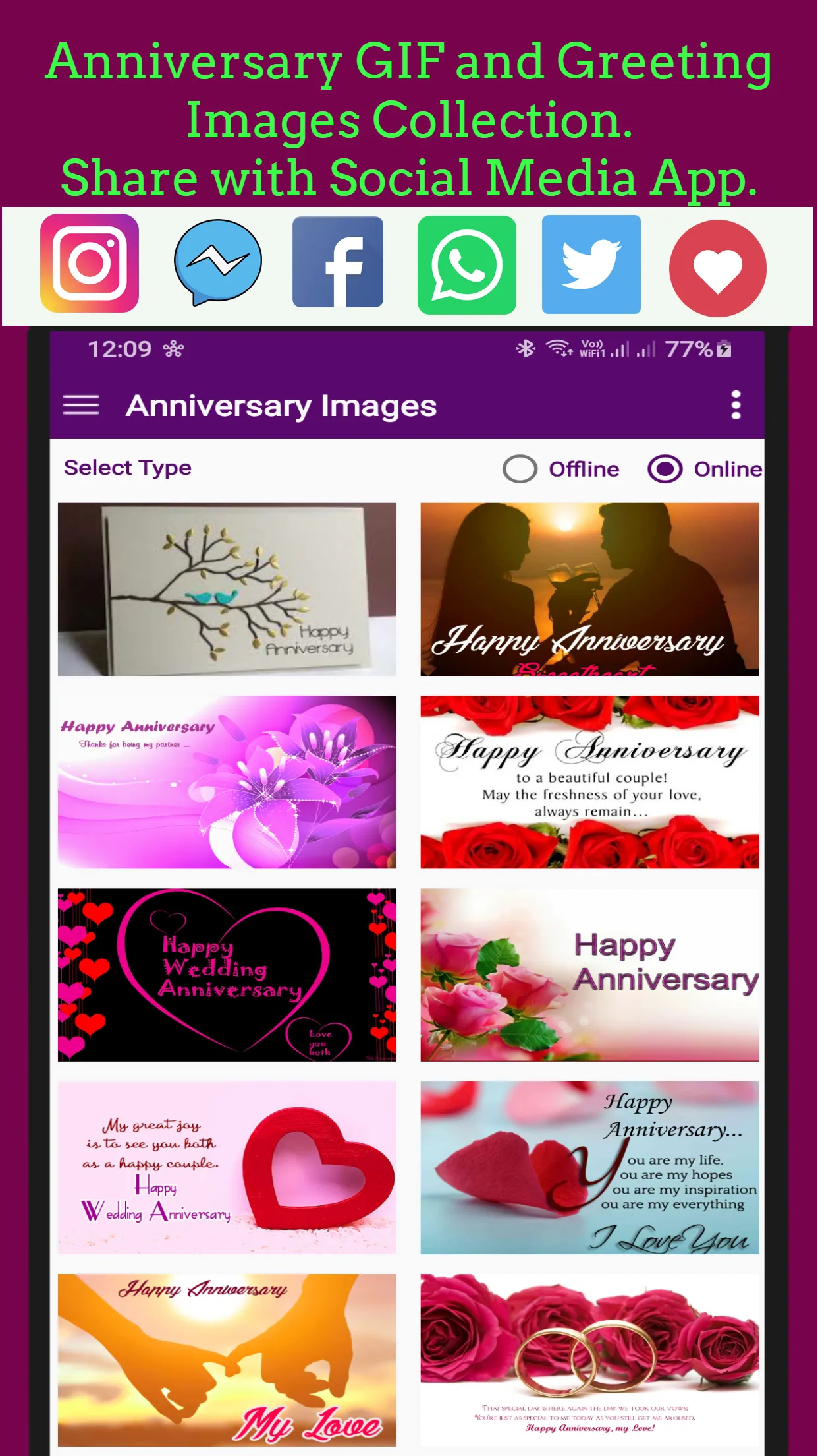 Anniversary Greeting GIF | Indus Appstore | Screenshot