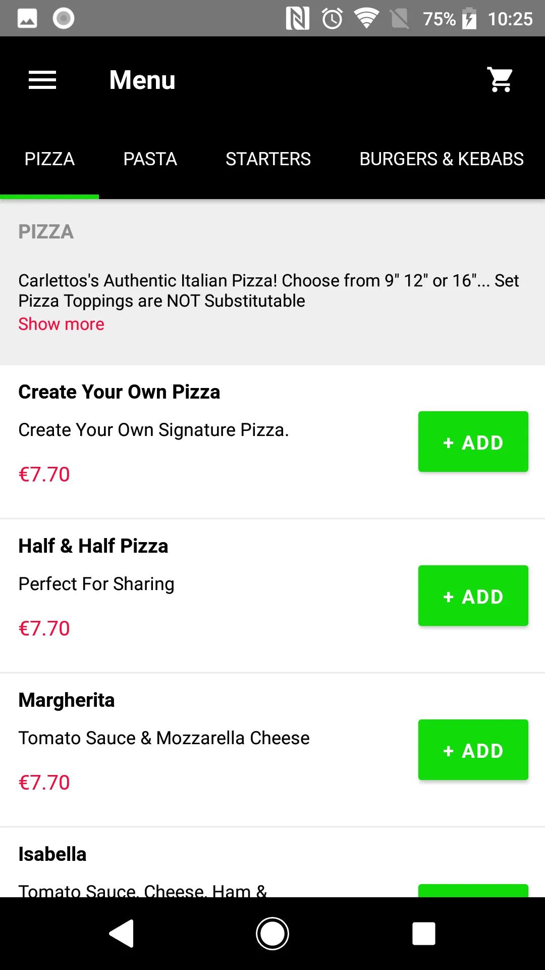 Carletto's Pizzeria | Indus Appstore | Screenshot