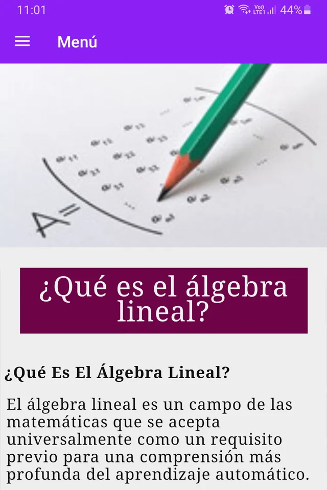 Aprender álgebra lineal | Indus Appstore | Screenshot