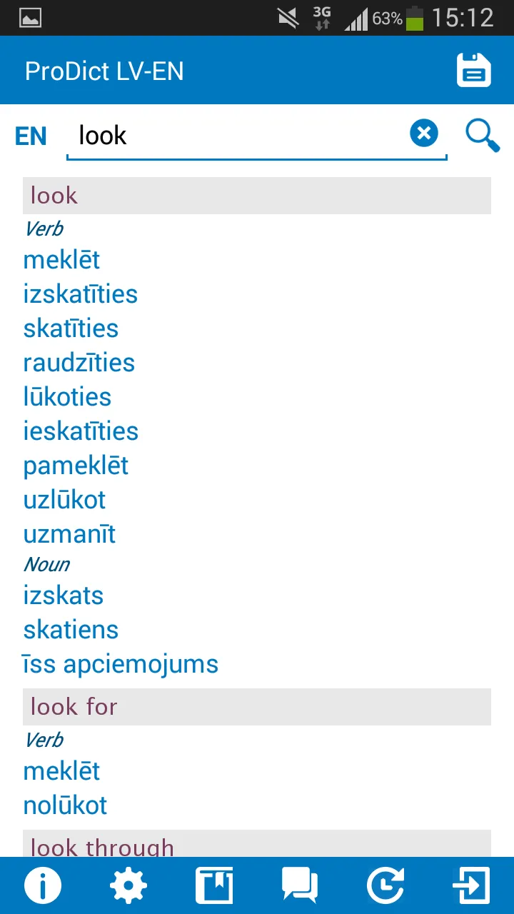 Latvian - English dictionary | Indus Appstore | Screenshot