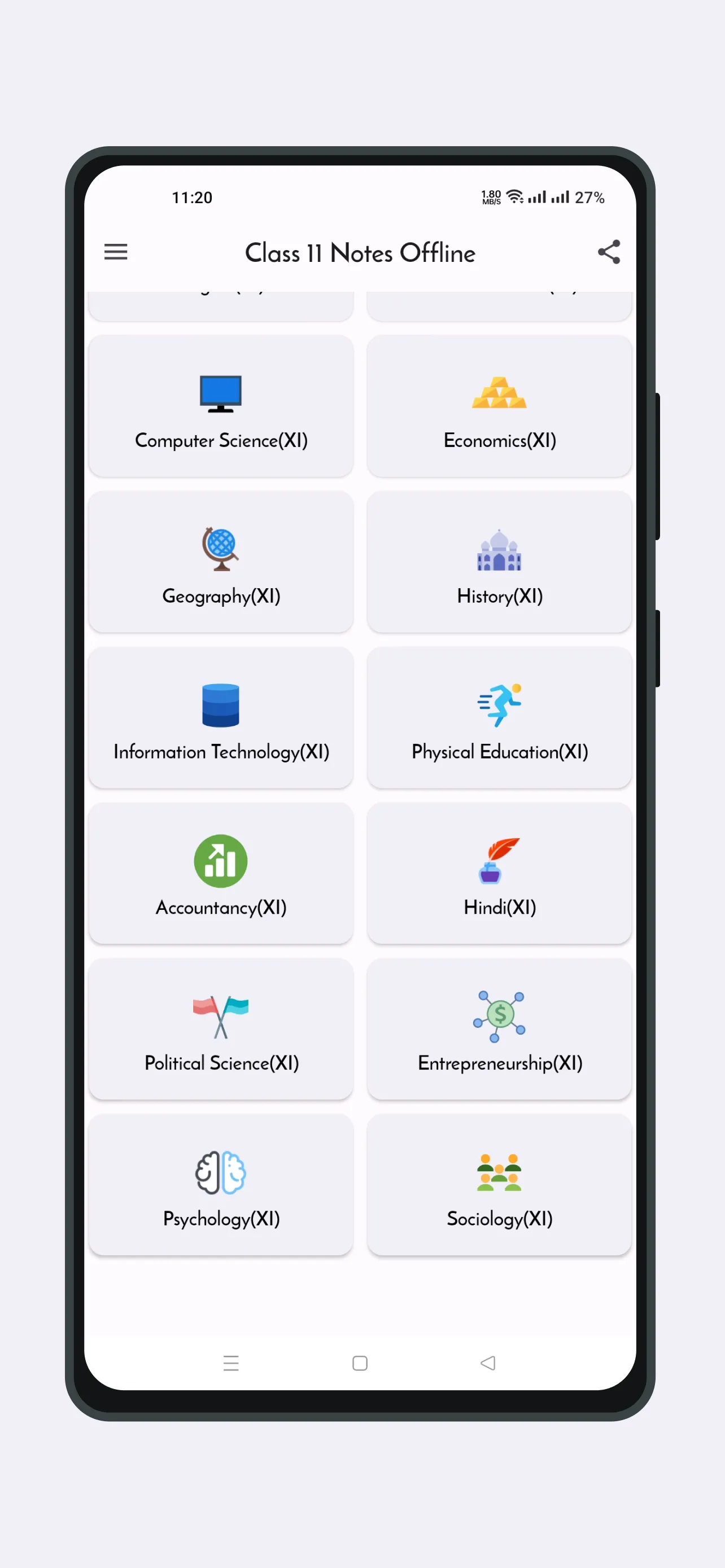 Class 11 Notes Offline | Indus Appstore | Screenshot