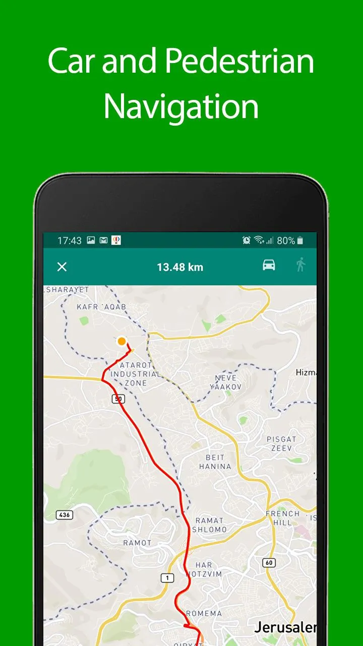 Jerusalem Offline Map and Trav | Indus Appstore | Screenshot